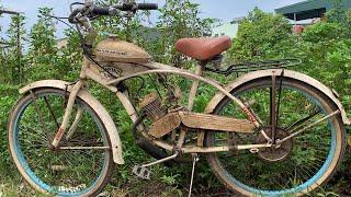 Restoration Old Motorcycle With Pedals // Too Much Emotion Restoration the Antique Bicycle