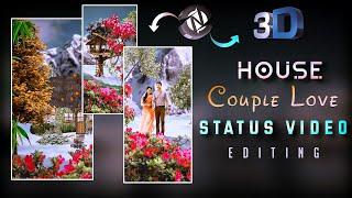 Trending 3d Couple Love Node Video Project | 3d Nature House Node Video Tutorial | Viral 3d Editing