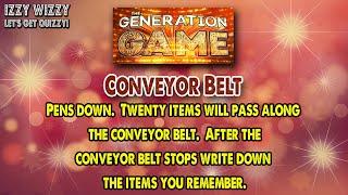 Generation Game Virtual Conveyor Belt Quiz