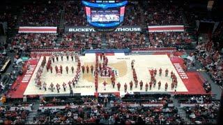 Script Ohio on Court at Ohio State Men's Basketball Game 1/20/24