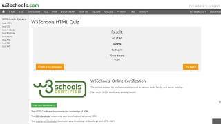 W3School Quizz  HTML