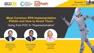 10TH ANNUAL CFO ​LEADERSHIP CONFERENCE: Most Common RPA Implementation Pitfalls