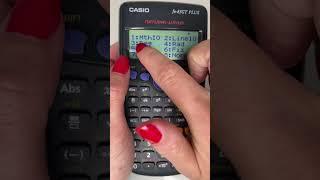 Casio calculator not displaying a fraction