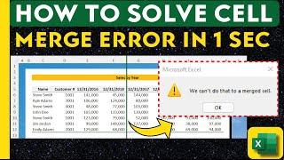 Excel Tips: How to Fix Merge Error in Excel within 1 Second!