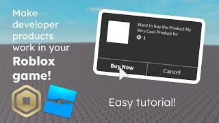 How To Make DEVELOPER PRODUCTS! Roblox