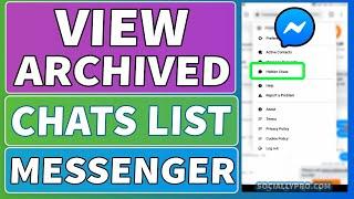 How to View Archived Chats List on Messenger