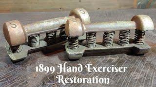 120 year old Sandow's Spring Grip Dumbbell Restoration (c.1899) Eugen Sandow Strongman4