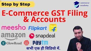 E-Commerce GST Filing | E-Commer Accounting in Tally | Amazon Flipkart Meesho GST Filing. @repotic.
