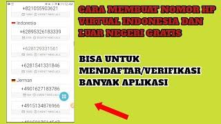 CARA MEMBUAT NOMOR HP VIRTUAL INDONESIA DAN LUAR NEGERI GRATIS || UNTUK VERIFIKASI BANYAK APLIKASI