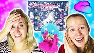 Einhorn Beauty ADVENTSKALENDER LOTTERIE Challenge NINA VS KATHI Wer öffnet die besten Türen? Unicorn