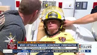 World War II vet named honorary firefighter