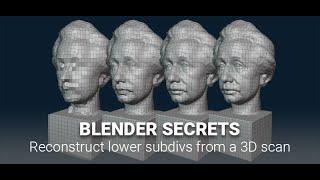 Blender Secrets - Reconstruct lower subdivisions from a 3D scan