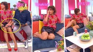 Marlene Lufen, Shortest Mini-Skirt on German live TV! Upskirt, mini-skirt! Just watch it!