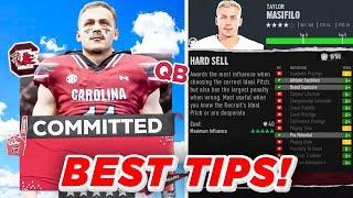 BEST TIPS FOR RECRUITING! COLLEGE FOOTBALL 25
