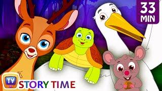 Wild Animals save their Deer friend from Bad Hunter | Bedtime Stories For Kids | ChuChu TV Storytime