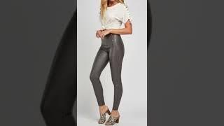 Leather leggings  Try on haul