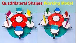 quadrilateral shapes working model - diy - simple - maths working model - maths tlm | craftpiller