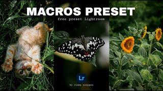 Free Preset Lightroom Mobile | Macros Preset | Free DNG & XMP