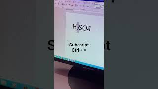 Shortcut key for superscript and subscript in MS Word#short #ytvideosshort #mswordtricks #mswordtips