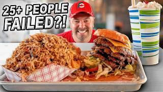 Over 25 People Have Failed This "Smashed & Loaded" Quad Burger Challenge in Sparta, Illinois!!