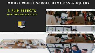 Mouse Wheel Scroll Slider Html Css jQuery | Animation | Nithish Since 2022