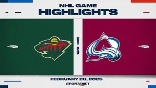 NHL Highlights | Wild vs. Avalanche - February 28, 2025