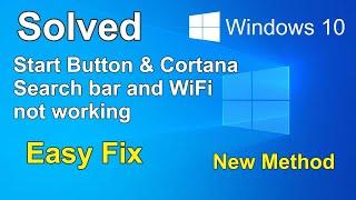 SOLVED:Start Menu not working in Windows 10 | Windows taskbar not working