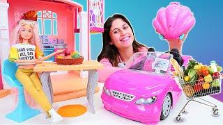 Kız videoları. Barbie tatildeyken Ayşe Barbie evi için alışveriş yapıp yerleştiriyor