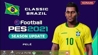 PELÉ face+stats (Classic Brazil) How to create in PES 2021