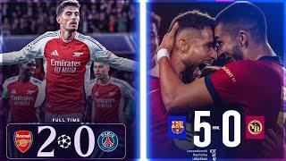 BARCA FACILE ! ARSENAL MAÎTRISE LE PSG ! Résumé Arsenal 2-0 PSG | FC Barcelone 5-0 Young Boys