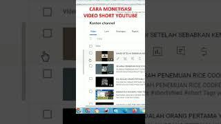 CARA AKTIFKAN MONETISASI SHORTS VIDEO YOUTUBE #shorts