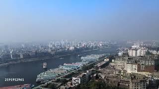 Aerial Drone View of Sadarghat Launch Terminal – The Heart of Dhaka’s River Transport.