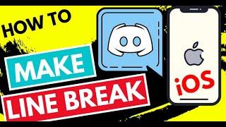How to Make A Line Break On Discord Mobile iOS iPhone App