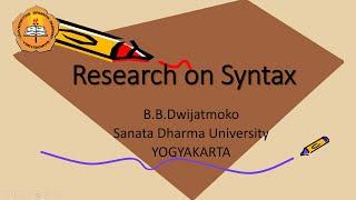 Research on Syntax