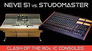 Neve 51 vs. Studiomaster 16 into 4  part 1 - Clash of the 80s IC Consoles