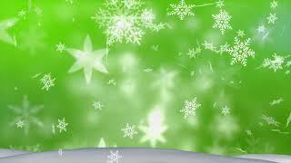 Animation of Snow Falling Over Green Screen Background | 4K | FREE TO USE