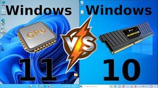 Windows 11 vs Windows 10: RAM + CPU Usage