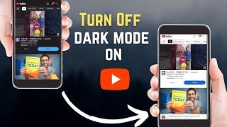 How to Turn Off Dark Mode on Youtube  App on Phone (2023 newest Update) |Dark theme to Light Theme