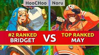 GGST ▰ HooCHoo (#2 Ranked Bridget) vs Noru (TOP Ranked May). Guilty Gear Strive