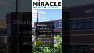 Miracle Software Hiring 2023 || Hiring For Software Developers || For Freshers