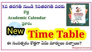 కొత్తగా ఏమి మార్పులు వచ్చాయి? Academic calendar, classes 1-5, Time table, #mangarani