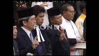 Megawati Melantik SBY, JK, Yusril, Hatta Rajasa, Dll Sebagai Kabinetnya (Jakarta 10 Agustus 2001)