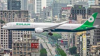 ️ 60 STUNNING Aircraft LANDINGS and TAKEOFFS in 1 HOUR  Taipei Songshan Airport Plane Spotting