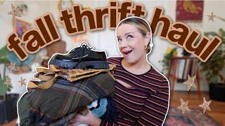 i thrifted my dream fall wardrobe  (MASSIVE try-on thrift haul!)