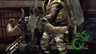 29. Resident Evil 5 Walkthrough - Professional Difficulty - Chapter 6-1 Gatling Gun Majini