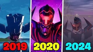 Evolution of Galactus in Fortnite Trailers & Events