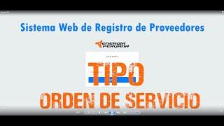 Registro De Proveedor - Registrar Factura de Orden de servicio