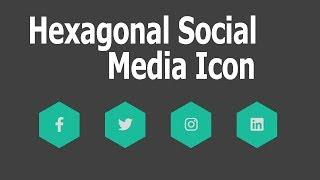 How to Create Hexagonal Social Media Icon with fontawesome