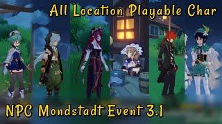 All Location NPC Character Playable Mondstadt | Event Mondstadt | Genshin Impact 3.1