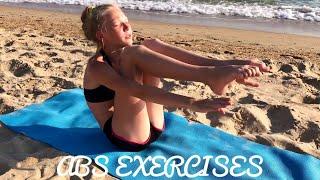 Kira Khristenko ABS EXERCISES on a beach. Sports video.